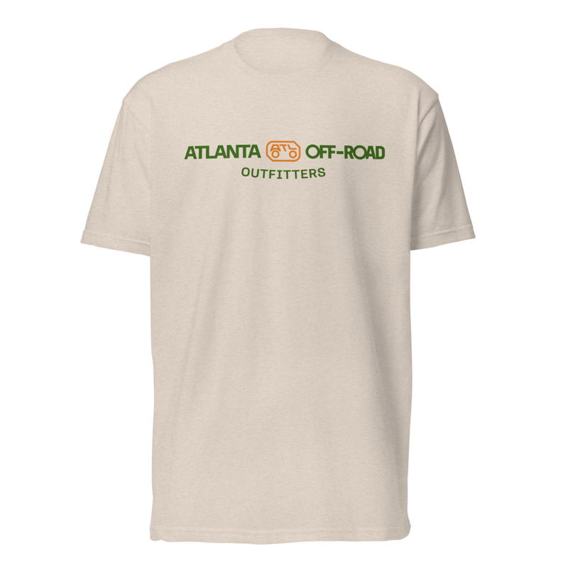 Horizontal Front T-Shirt - Green/Orange Logo – XL, Sand