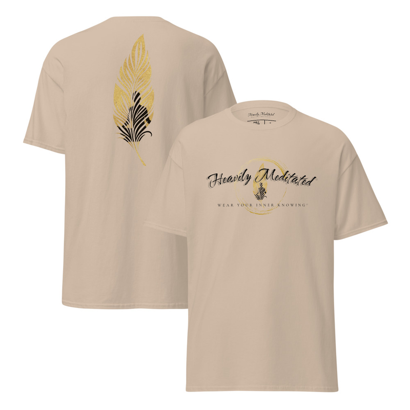 Unisex Soft Tee - Heavily Meditated™️ Reflections – S, Sand