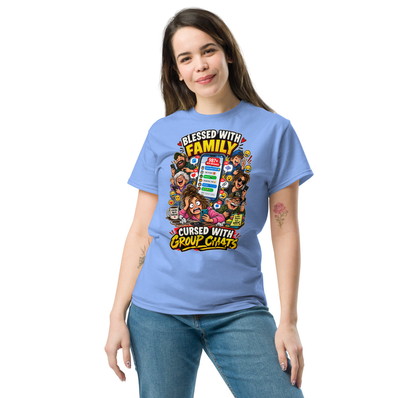 Group Chat - Unisex classic tee – 2XL, Carolina Blue