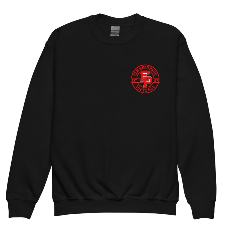 Unisex Youth Crew Neck Sweatshirts Left Chest Logo Option 2