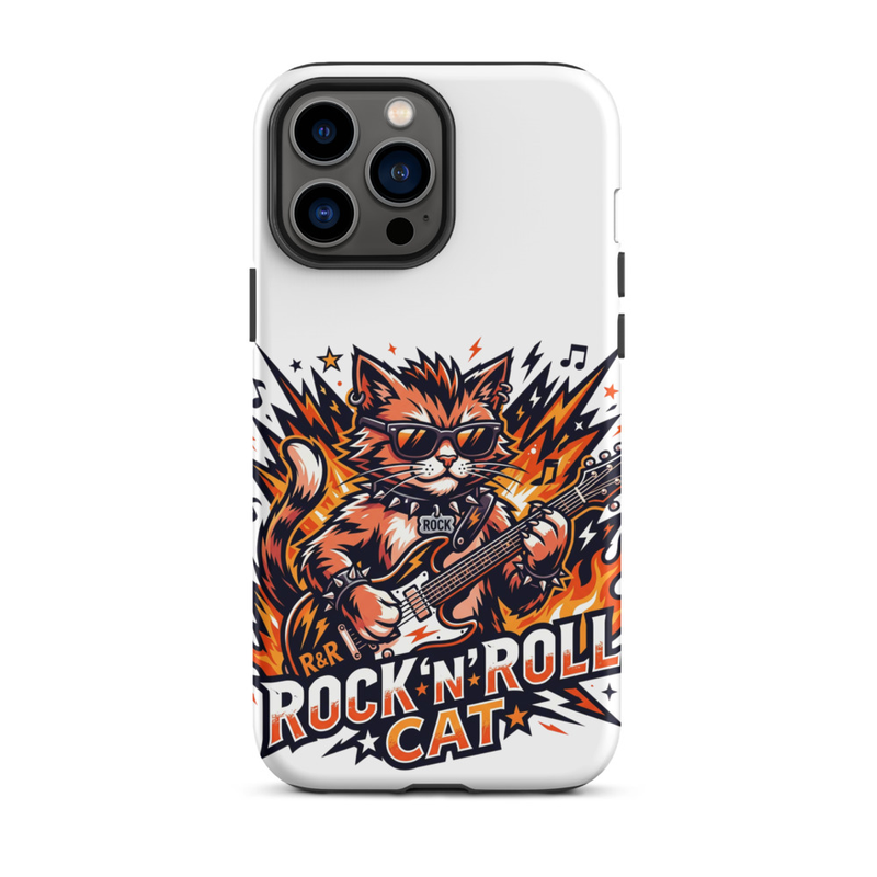Tough Case for iPhone®: Rock N Roll Cat – iPhone 13 Pro Max, Matte