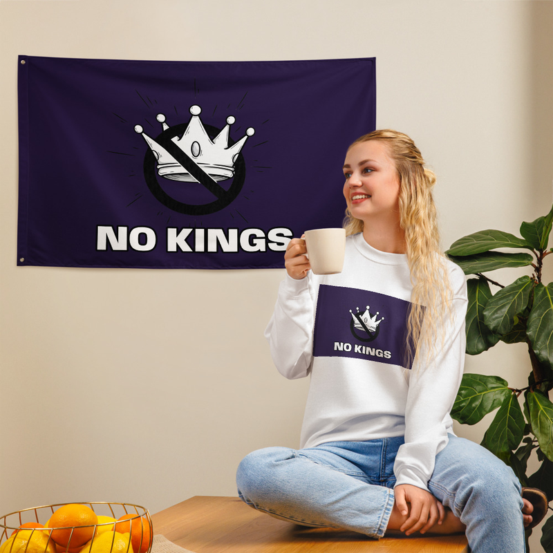 No Kings Navy Blue-Flag