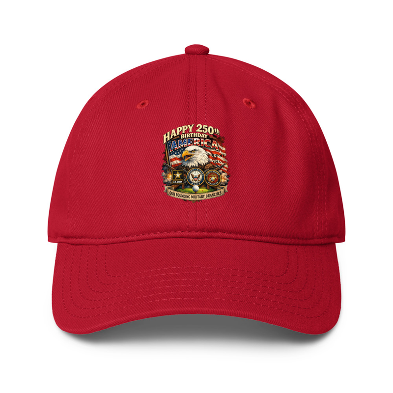 Happy Birthday America Low-profile baseball cap – One size, Red