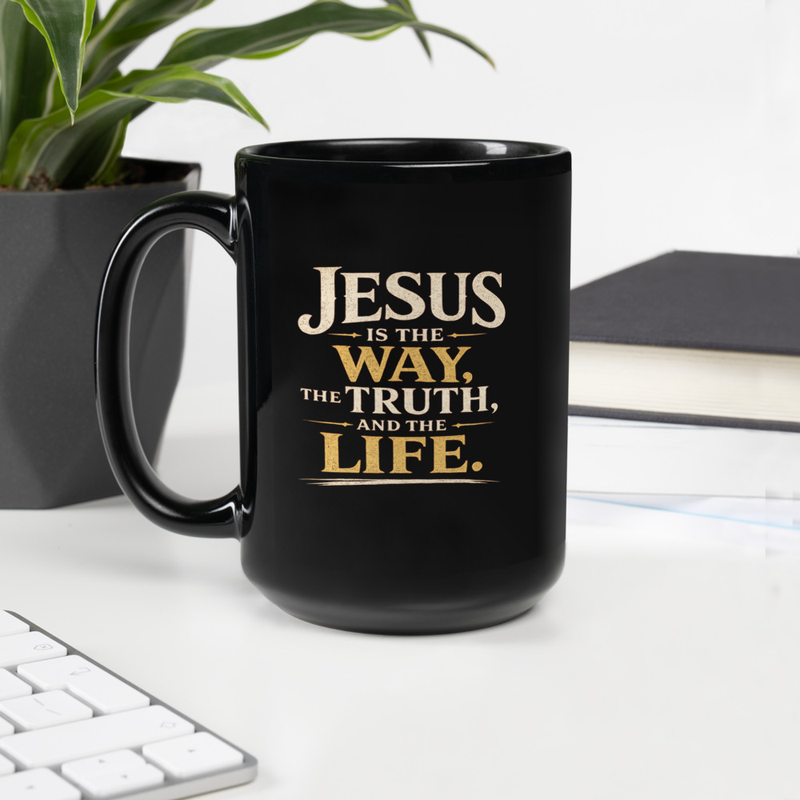Jesus is the Way Black Mug