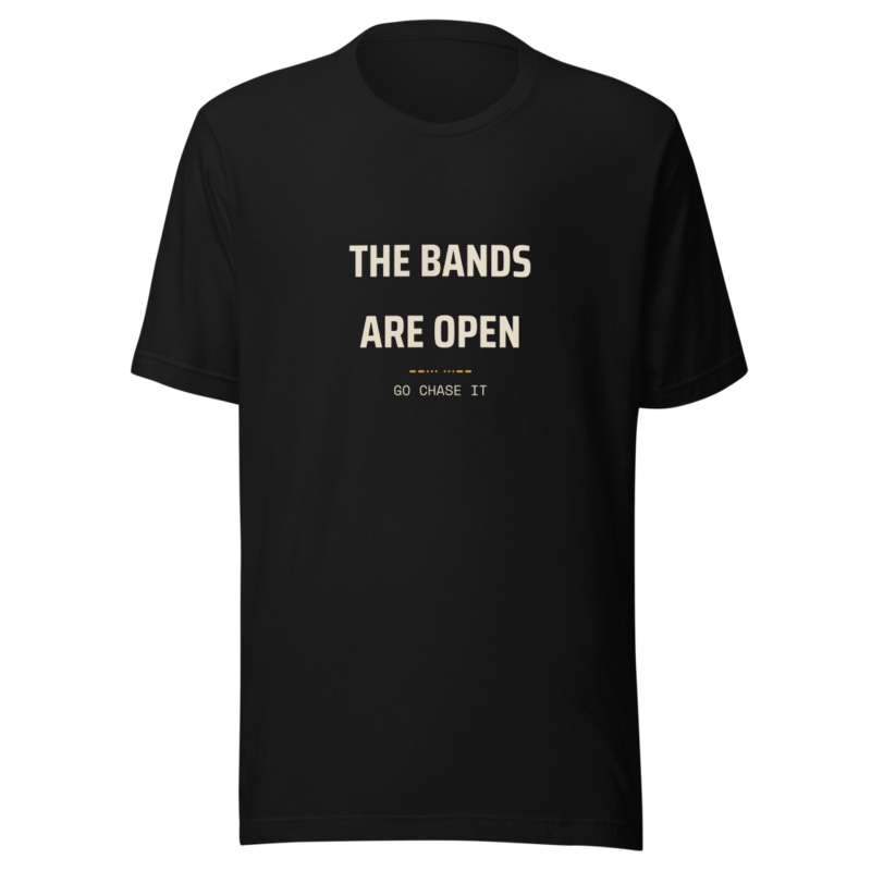 THE BANDS ARE OPEN Tee mockup