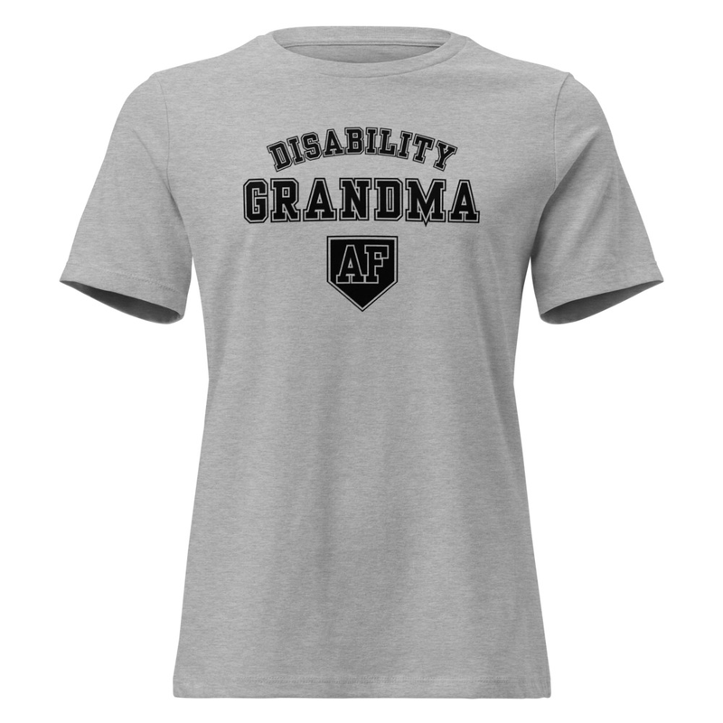 Disability Grandma AF *black text* – 3XL, Athletic Heather