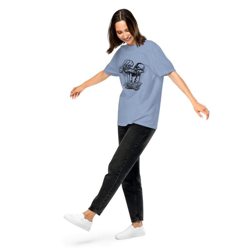 I am a Mushroom Comfort Colors T-Shirt – S, Washed Denim