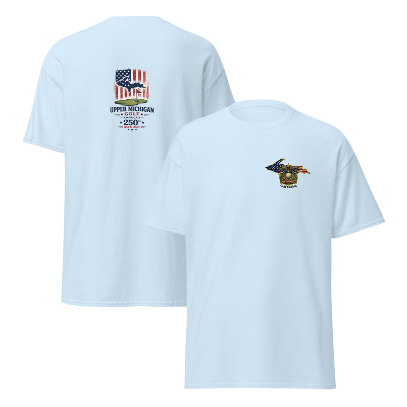 Alger County Veteran's Golf Outing Logo #4 Unisex classic tee – S, Light Blue