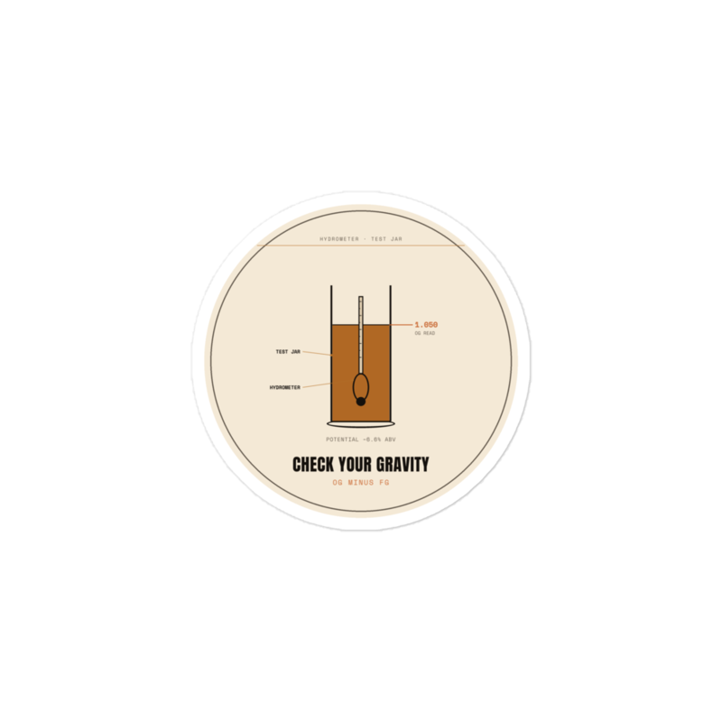 Hydrometer Sticker mockup