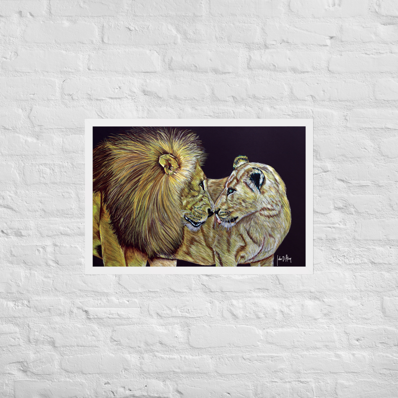 Love Story Framed Poster – 20″×30″, White