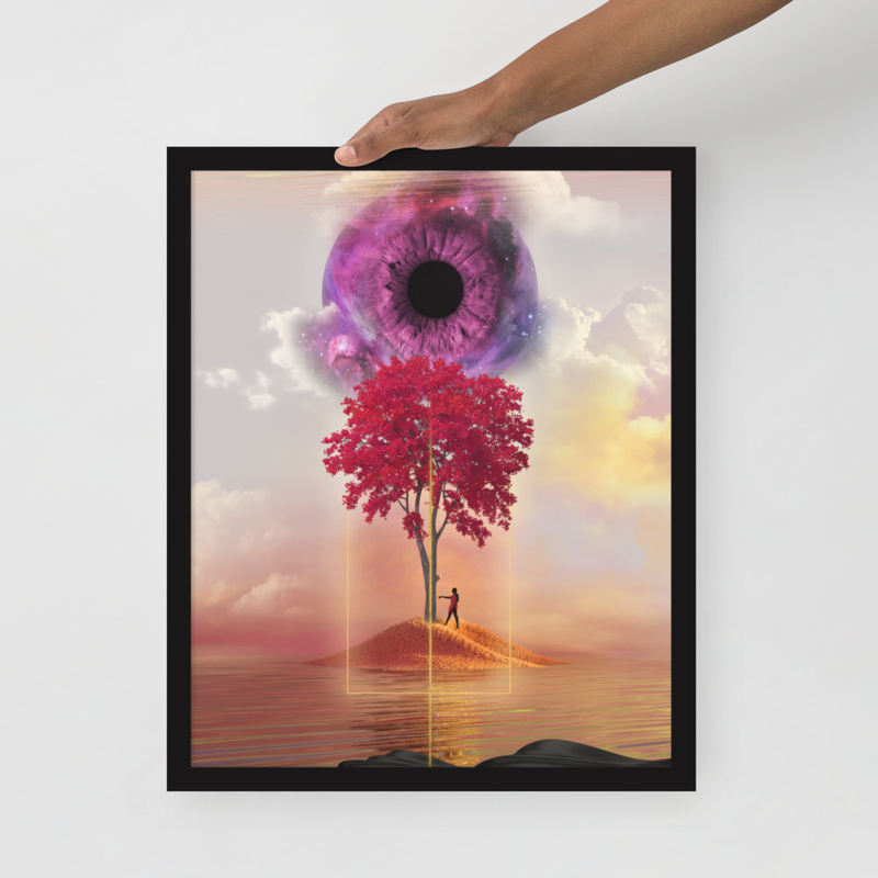 Crimson Moon Lucidity Framed poster – Image 2