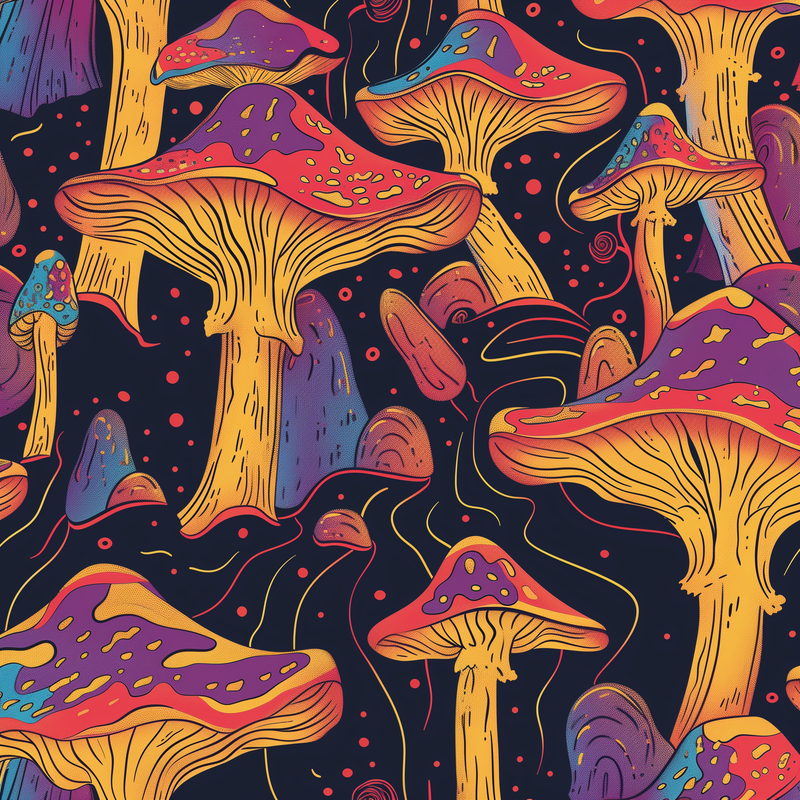 Mushroom Rave Flip-Flops Outdoor or House Slippers