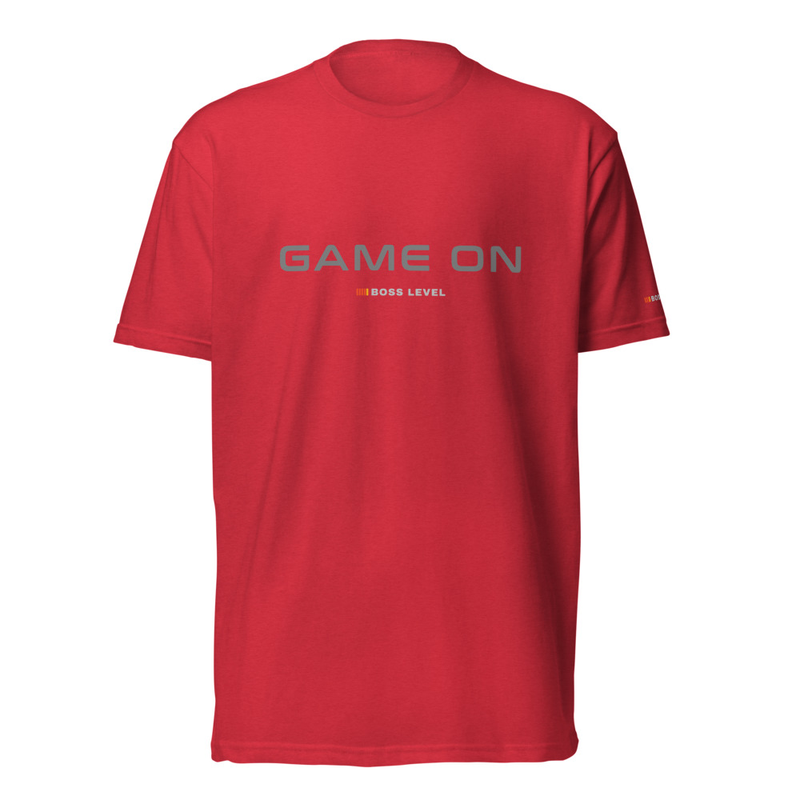 GAME ON Fitted T-Shirt - Next Level 6210 – M, Red