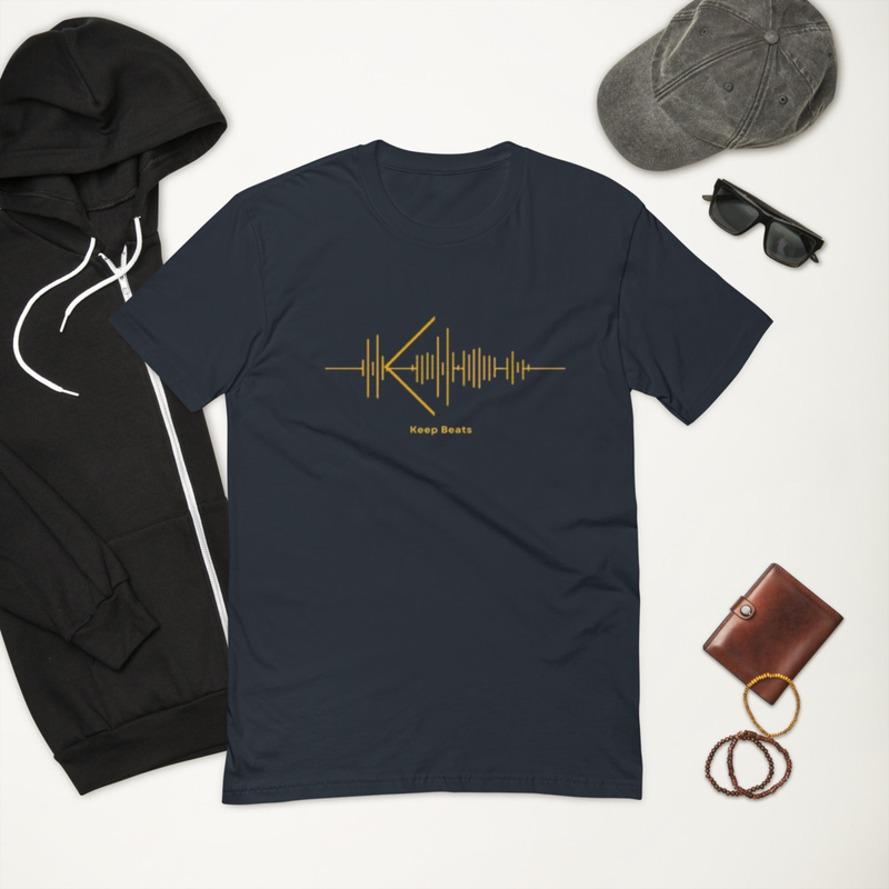 Keep Beats Gold Frequency Tee – XS, Midnight Navy