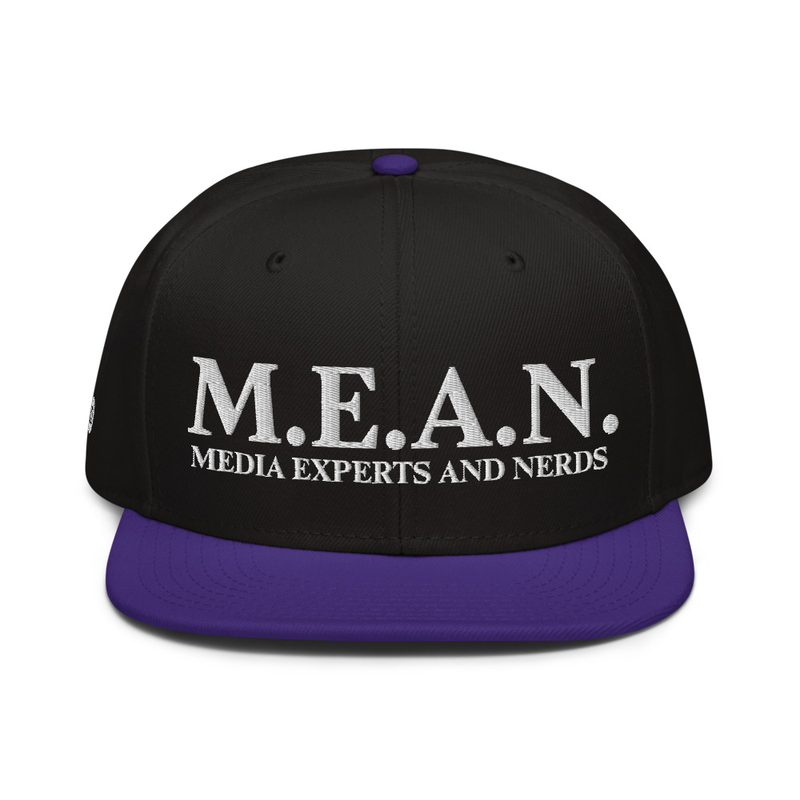 Official M.E.A.N. Snapback – One size, Purple / Black / Black