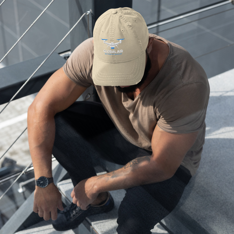 Distressed Dad Hat – One size, Khaki