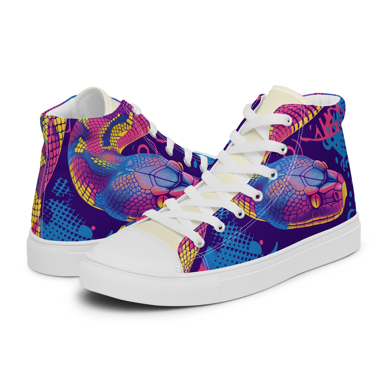 Candy Paint Skin Men’s high top canvas shoes
