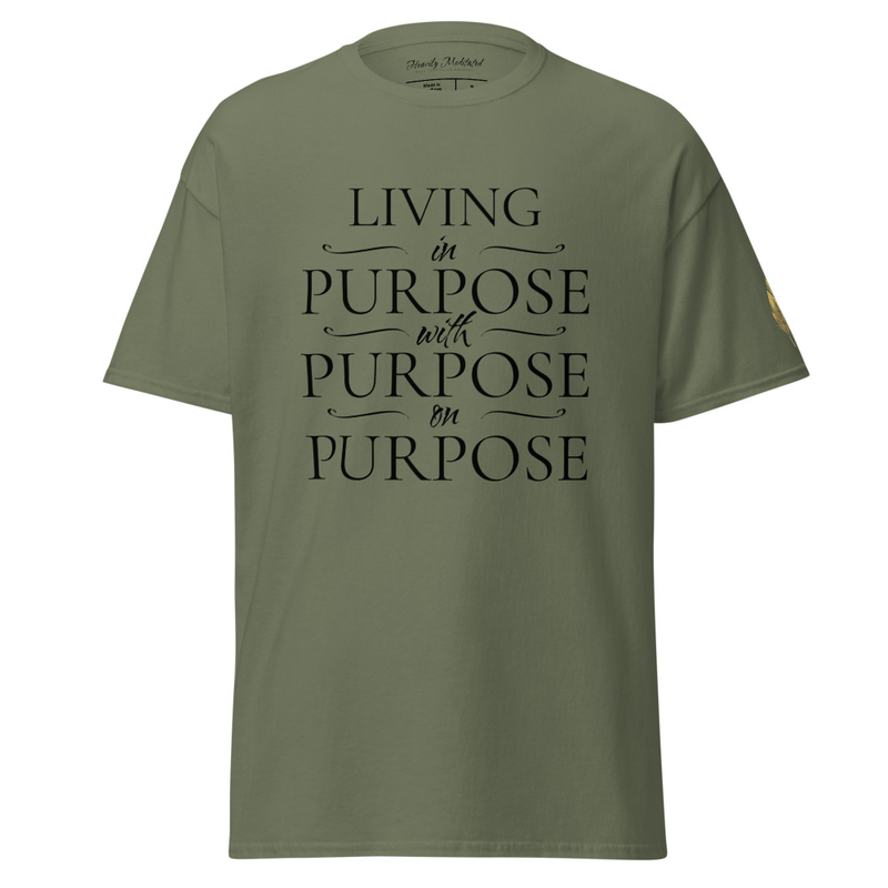 Unisex Soft Tee - in with on Purpose – XL, Military Green