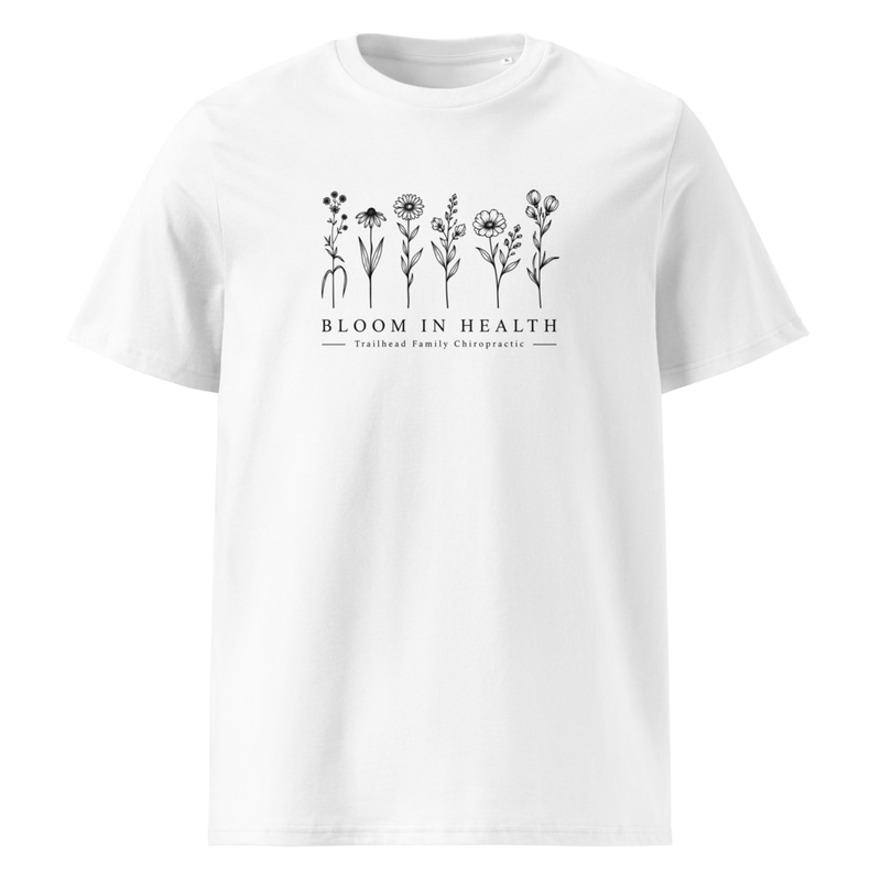 Bloom in Health Organic T-Shirt – S, White