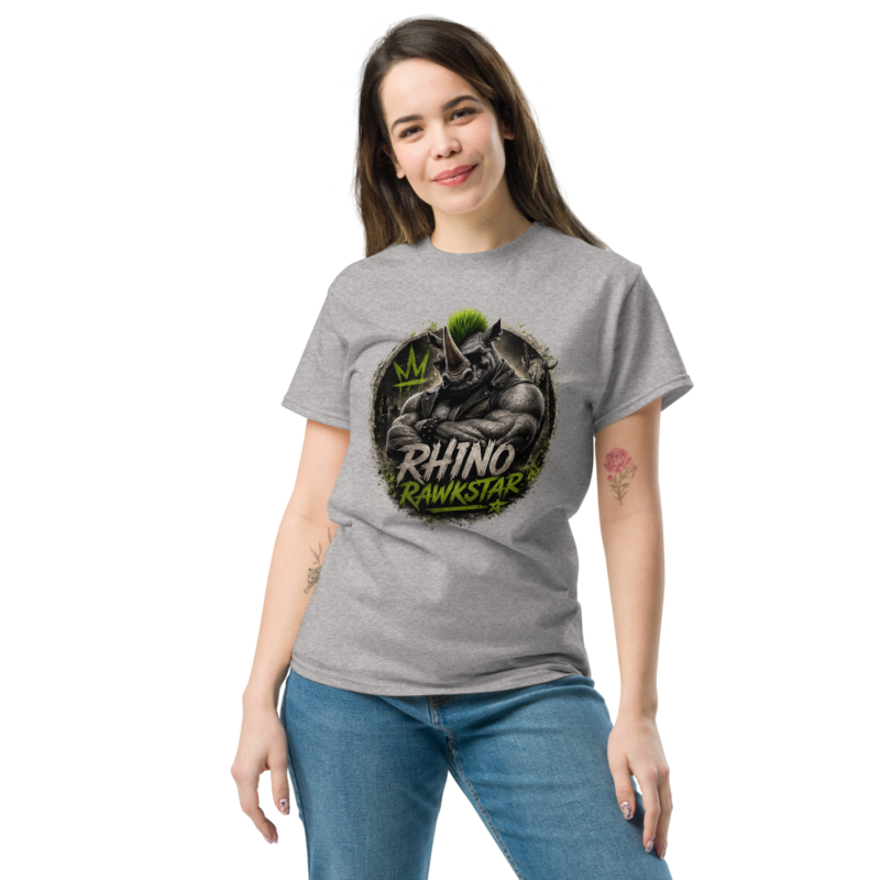 Rhino Rawkstar Emblem Classic Tee — Sport Grey / XL