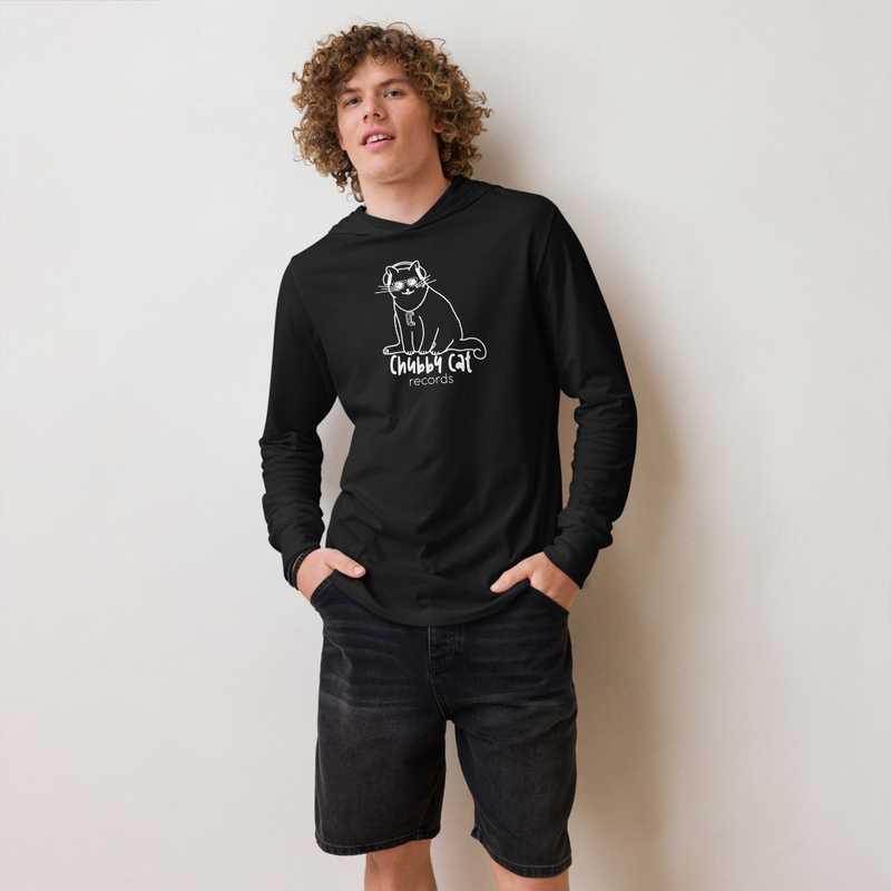 Chubby Cat Records Hooded long-sleeve tee