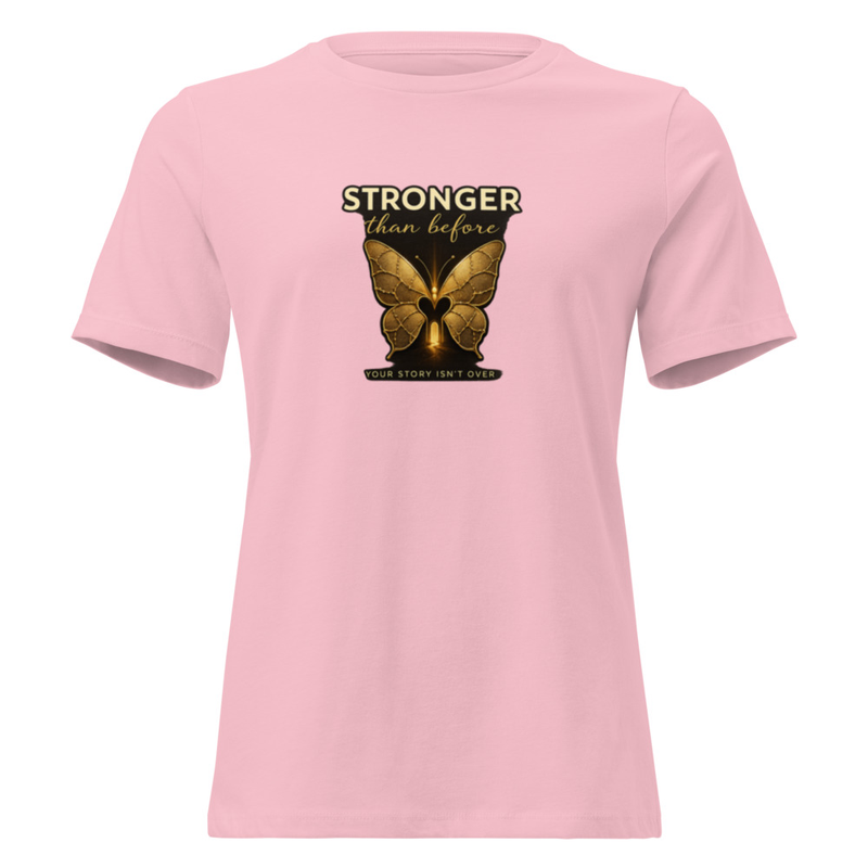 Stronger Than Before Butterfly Tee - "Your Story Isn't Over" Inspirational Women's Shirt – Image 5