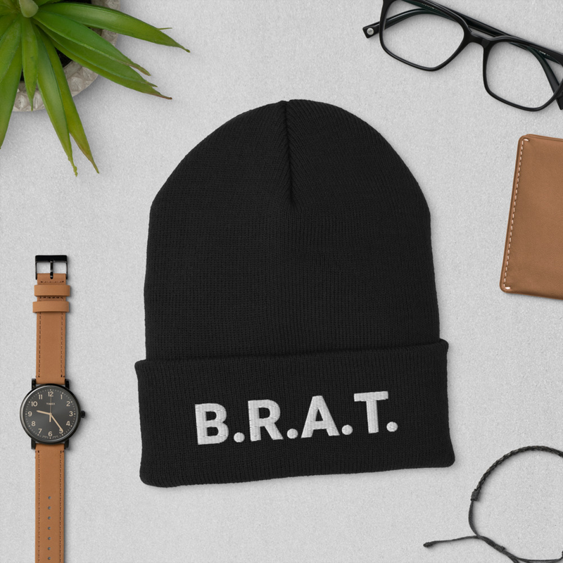 B.R.A.T. Cuffed Beanie – One size, Black