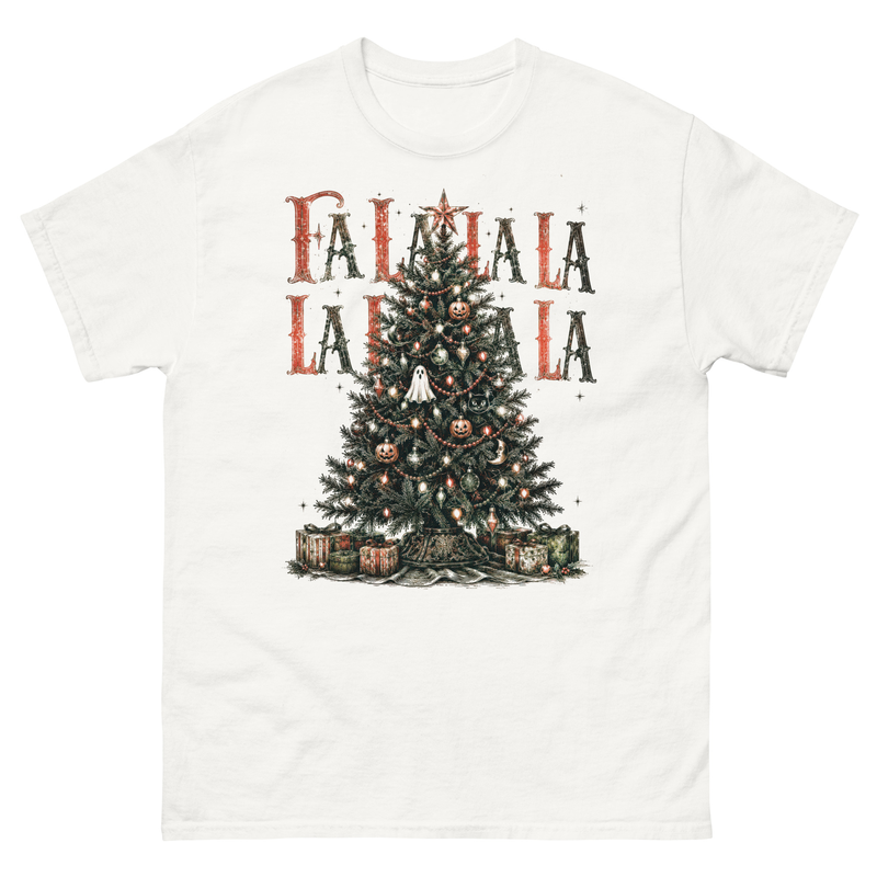 Spooky Christmas Tree Shirt, Vintage Halloween Holiday Tee – 3XL, White