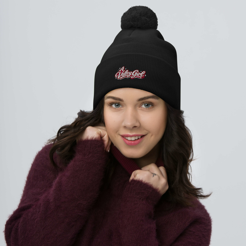"A Valley Girl" Pom-Pom Beanie