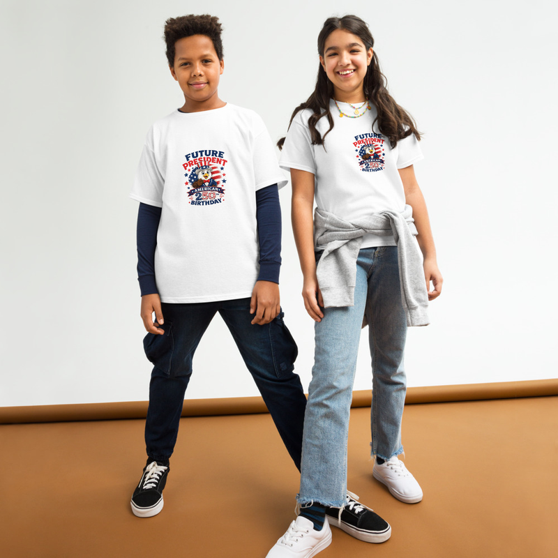 BMT Kids Future President Youth classic tee – XS, White