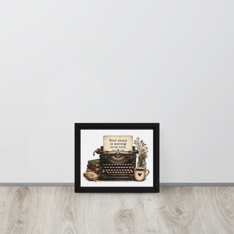 Tell your story Framed canvas