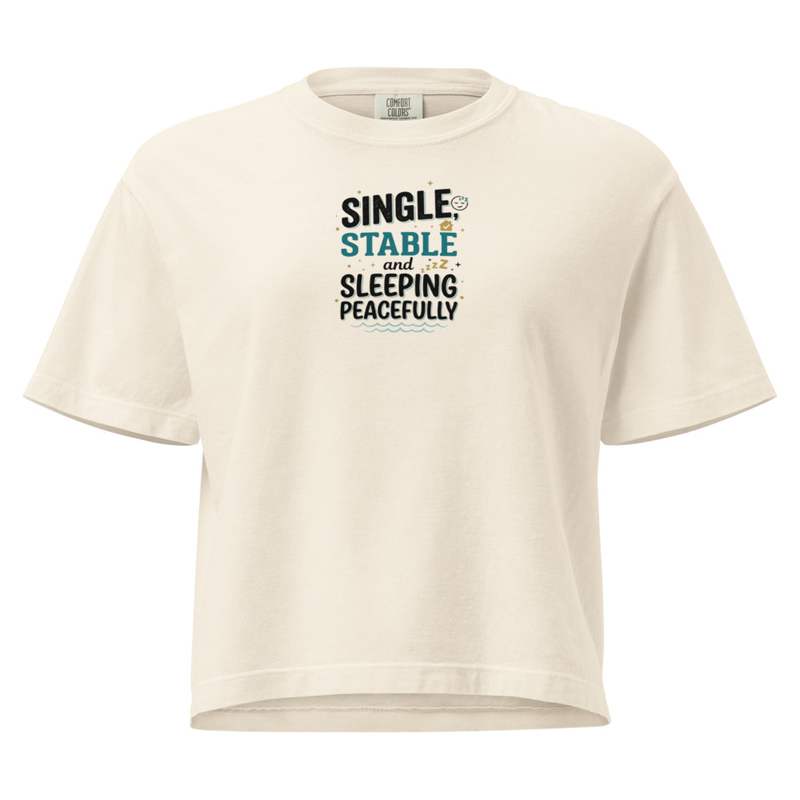 Single & Stable heavyweight boxy tee β S, Ivory