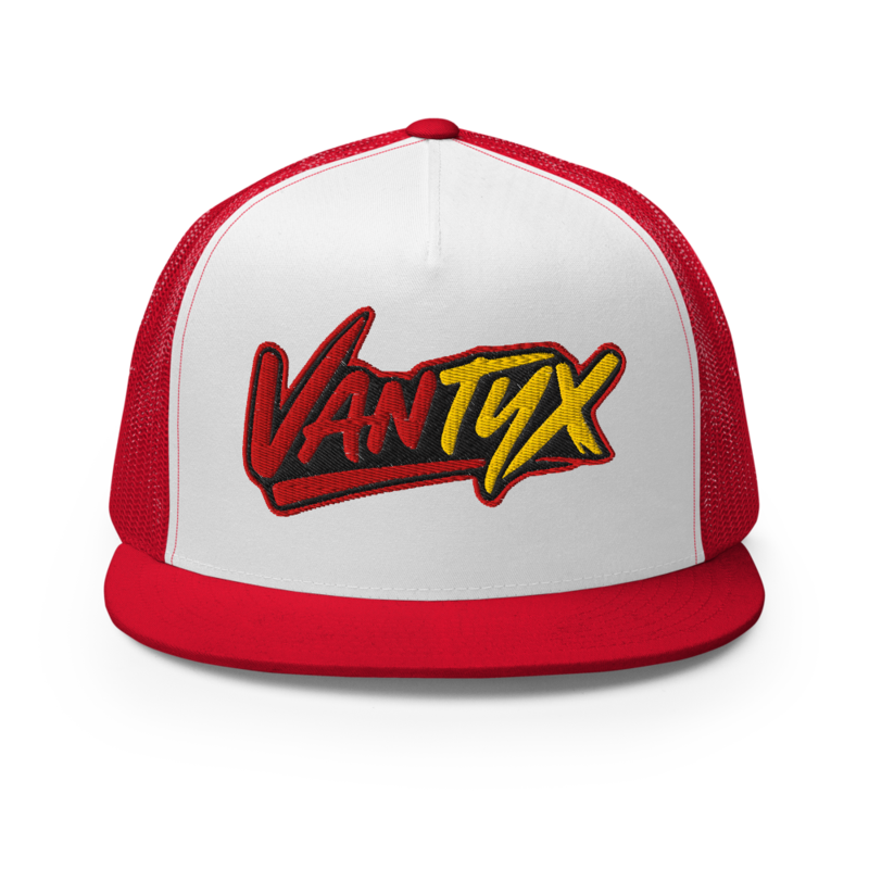 Vantyx - Snapback Trucker Cap - Red, White, & Yellow