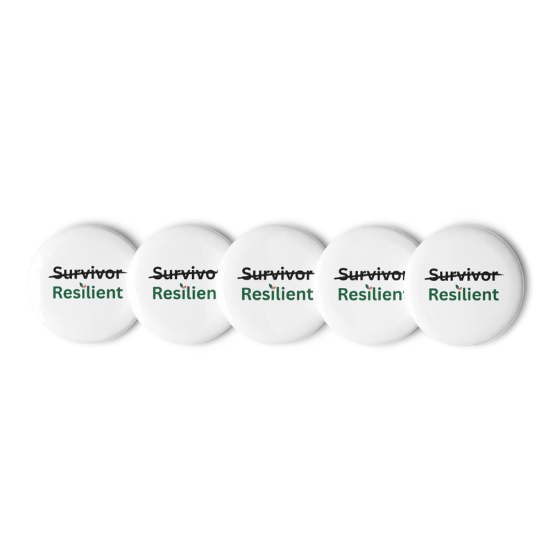 Survivor v Resilient Pins 3 – 2.25″, White