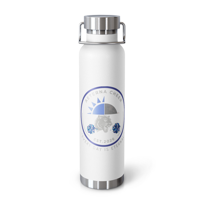 Aeterna Cheer Copper Vacuum Insulated Bottle – 22oz, White