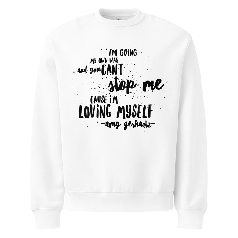 Loving Myself Oversized Heavyweight Sweatshirt – S, White