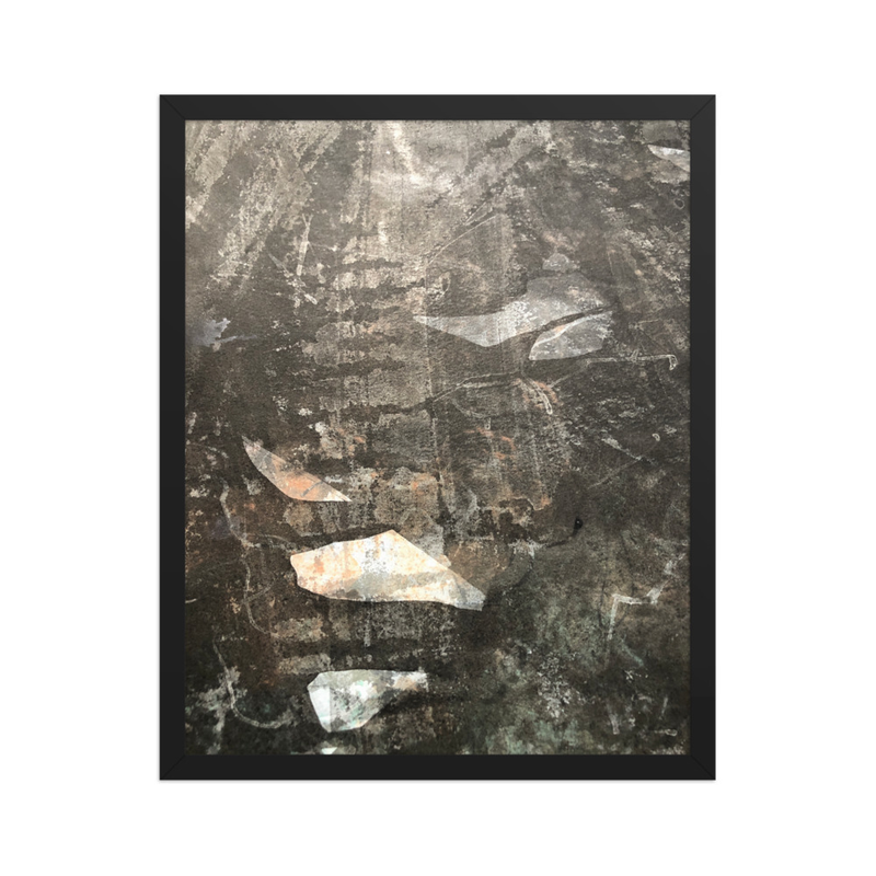 Perceptual Field 0037 — Shimmering Light — Framed Print – 16″×20″, Black