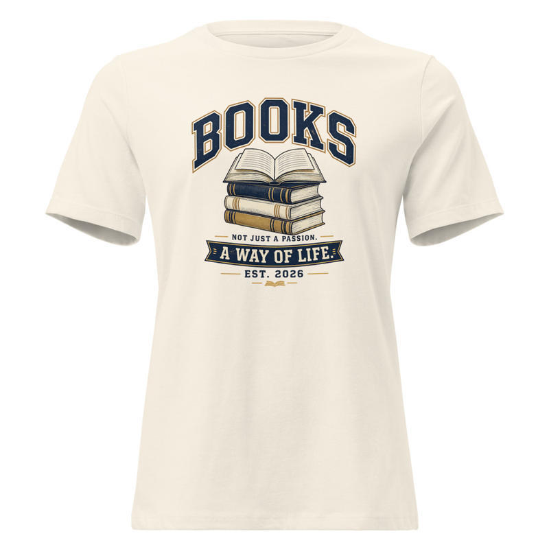 Book way of life Women's Relaxed T-Shirt – S, Natural