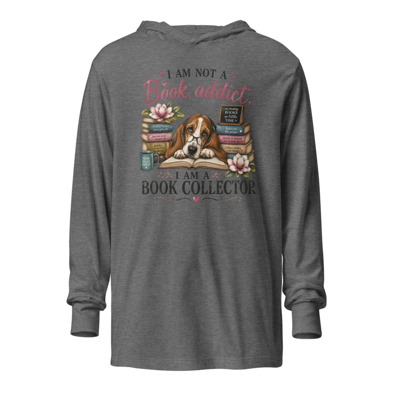 Book Addict Hooded long-sleeve tee
