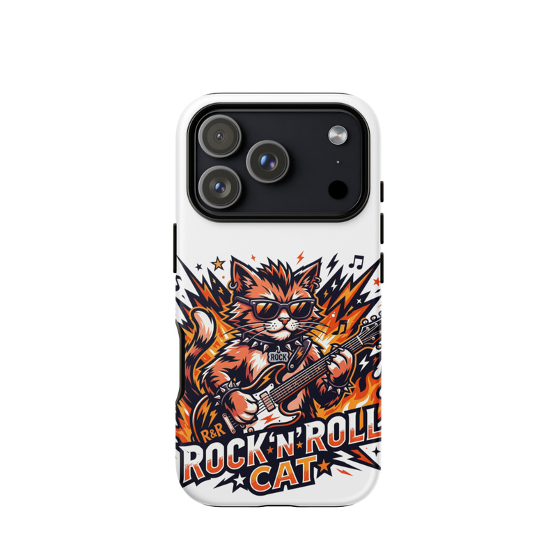 Tough Case for iPhone®: Rock N Roll Cat – iPhone 17 Pro, Matte