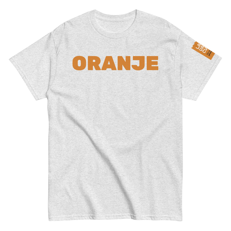 Land van Cuijk - Dat voelt gewoon goed - Oranje & Logo | Unisex classic tee / Ash / S