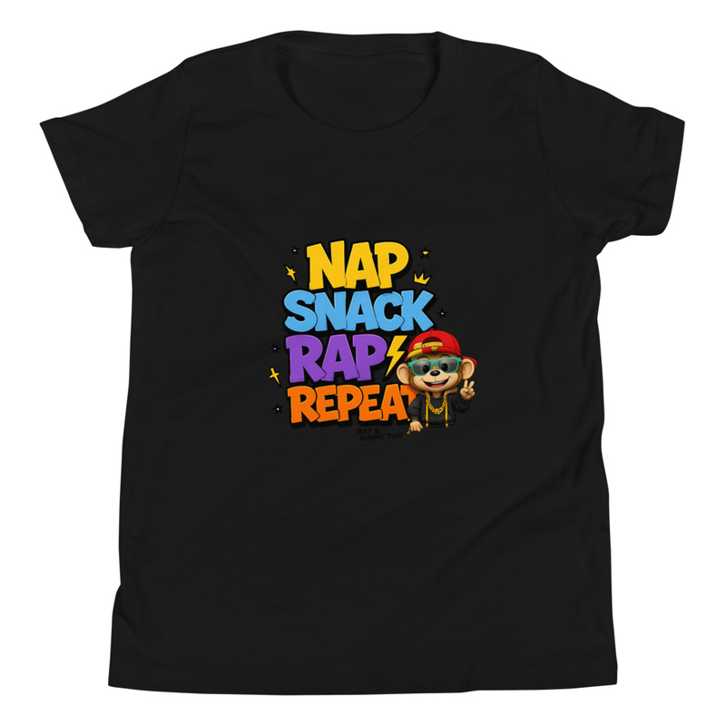 Nap Snack Rap Repeat - Youth Short Sleeve T-Shirt