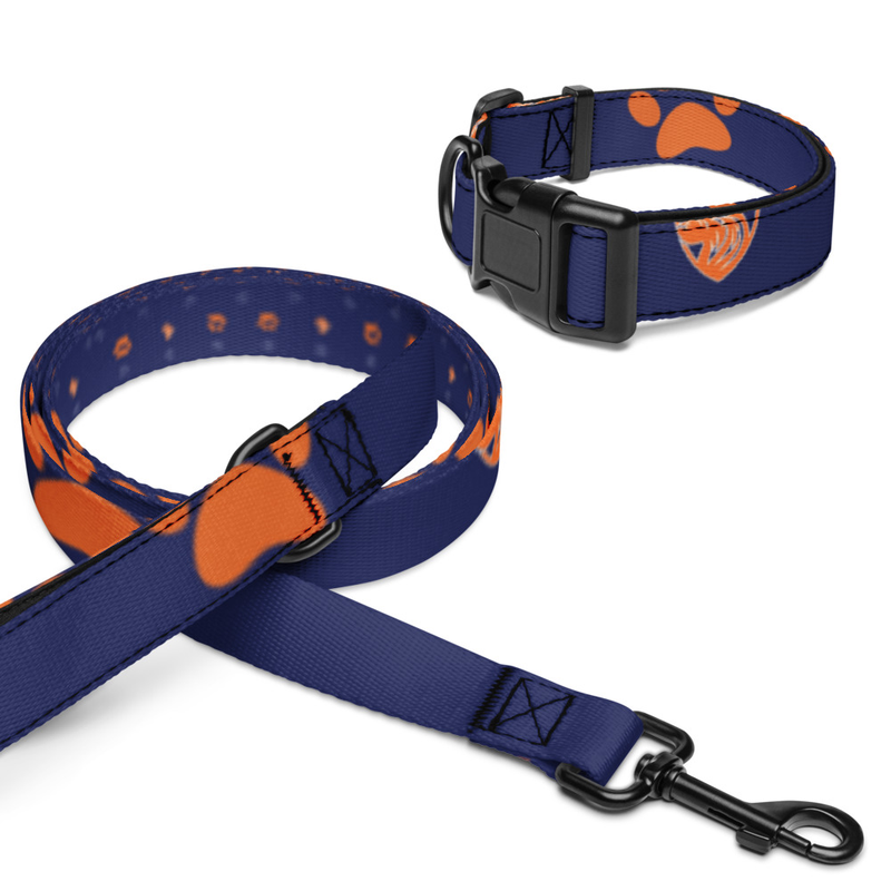 EPDT Paw & Shield Dog Collar + Leash Set – M, White