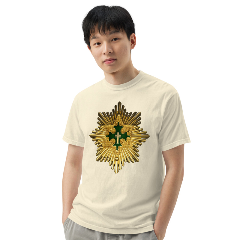 Unisex Imperial Order of the Holy Trinity garment-dyed heavyweight t-shirt