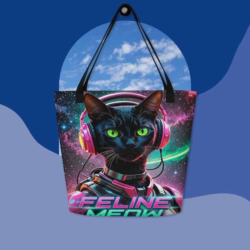 Feline Meow - Large Tote Bag
