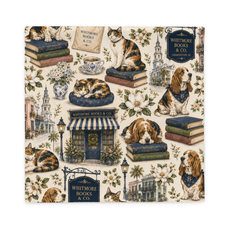Pillow Case-Whitmore Books – 22″×22″