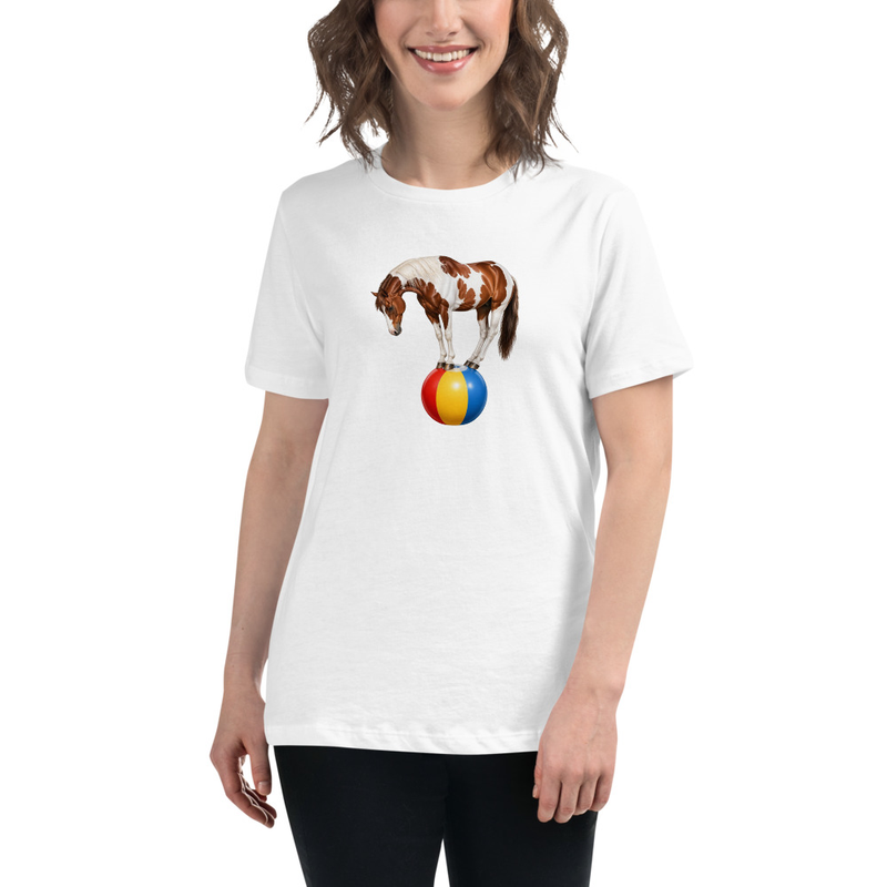 Balancing Paint Horse Women's Relaxed T-Shirt