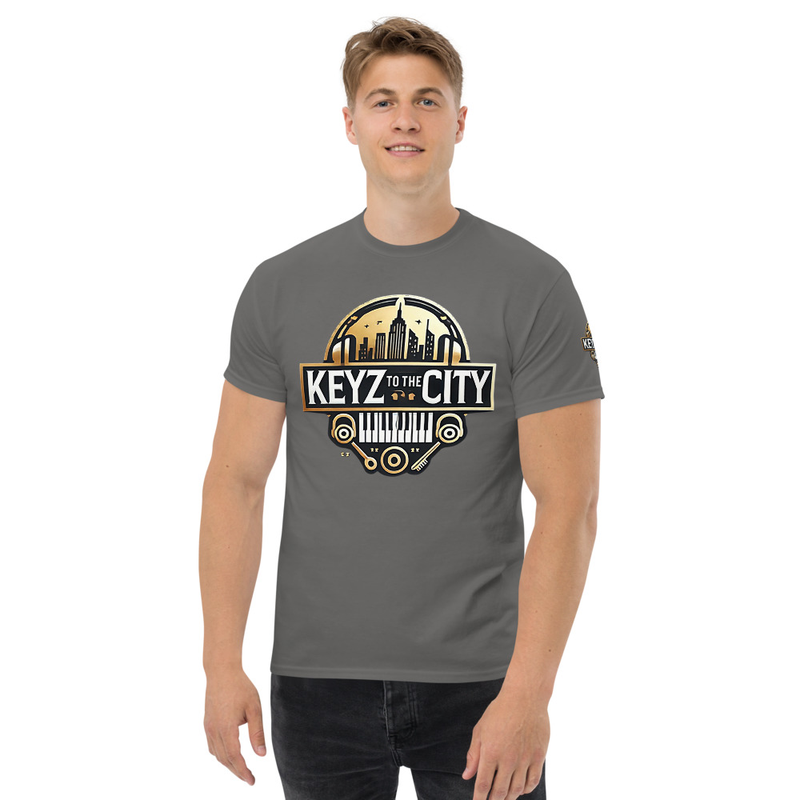 Unisex Keyz classic tee – XL, Charcoal