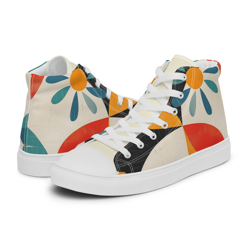 Happy Sunrises Women’s high top canvas shoes