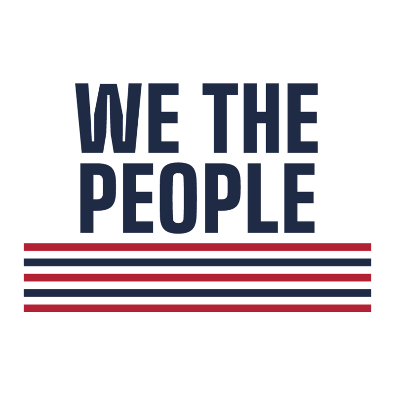 We the People magnet — Size: 3″×3″, Color: White